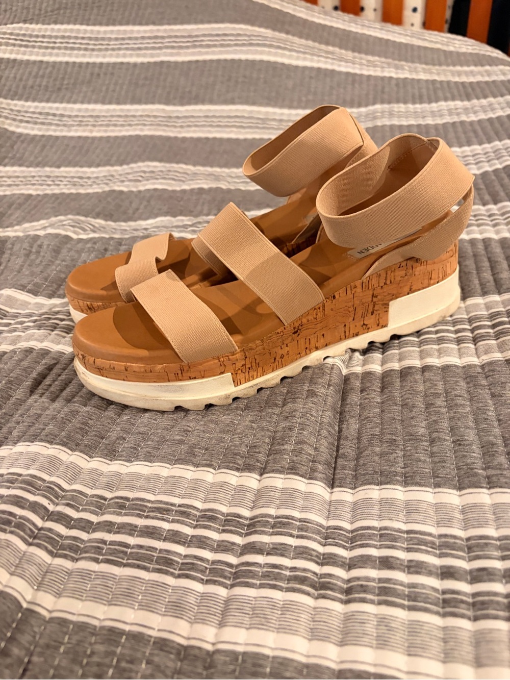 Steve Madden Women’s 9.5 Cork Platform Sandals for Women - Picture 1 of 8